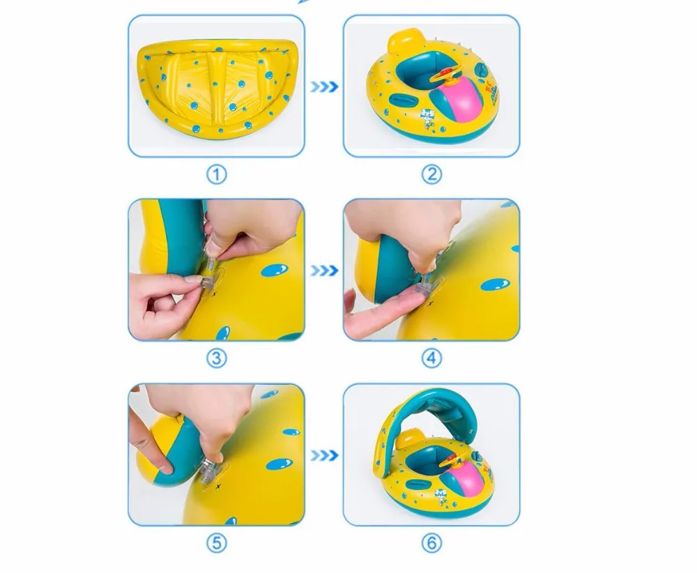 Подмышками кольцо воды Для ванной игрушки стул детские плавательный бассейн обеденный коляска для Портативный играть в игры Коврики диваны узнать стул