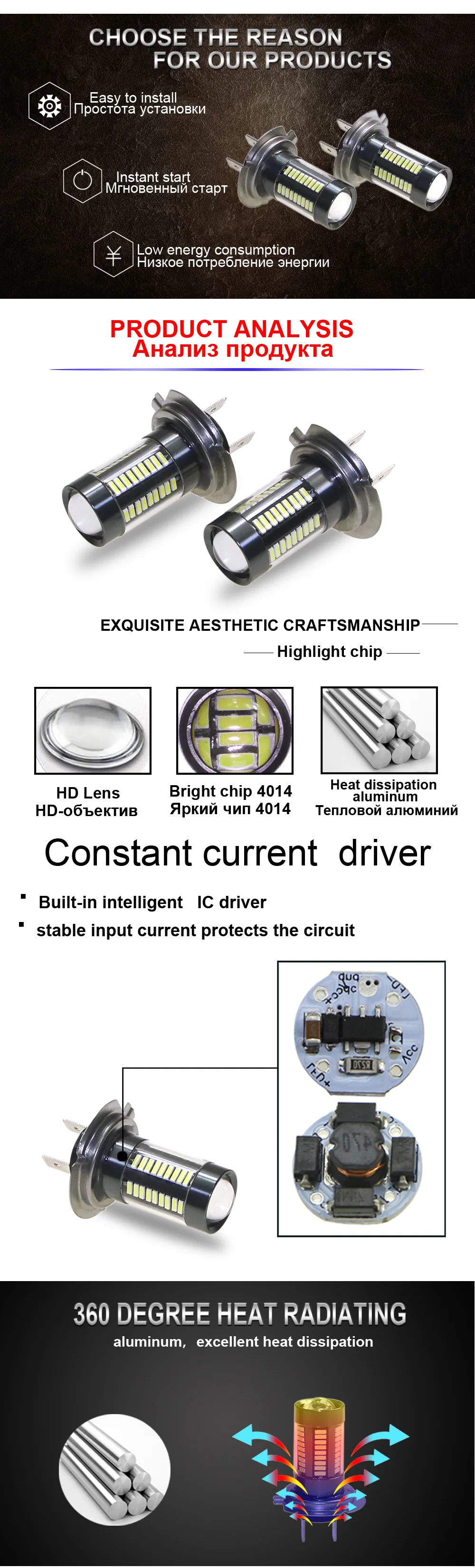 KEIN 2 светодио дный шт. H7 светодиодные противотуманные фары HD 4014 66SMD Авто внешний DRL дневные ходовые огни лампы H7 противотуманные фары