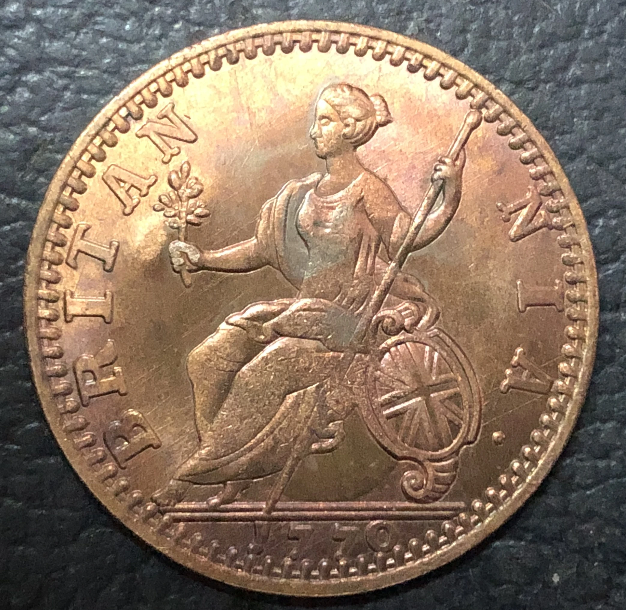 1770 Великобритания половина Пенни Джордж III медная монета|copper clothes|copper coincopper bedding |