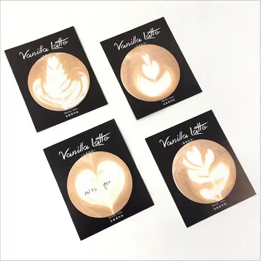 Оригинальный ваниль Кофе рисунок cafe блокноты заметки самоклеящиеся помните офис