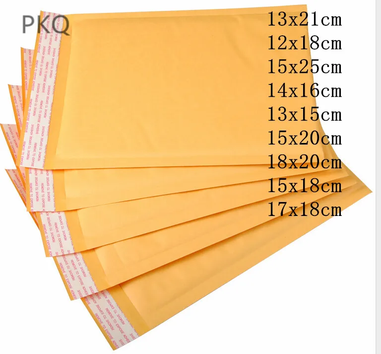 

Wholesale 12x18cm/18x20cm Kraft paper Bubble Mailers Padded Envelopes jiffy bag bubble mailer jewelry packaging bags Courier Bag