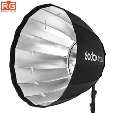 Godox P120L 120CM Parabolic Soft Box Soft Cloak Box for Bowens Mount Studio Outdoor Shooting Flash High Saturation Light Effects