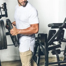 Новые Брюки для занятий спортом, футболка S для бодибилдинга спортивные свитера тренажерный зал Футболка для мальчиков хлопковый спортивный костюм, Фитнес футболка мужской