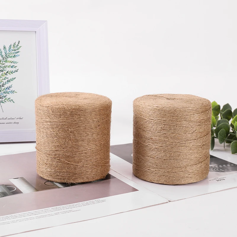 

Jute Rope for Knitting Hemp Rope for Handicraft Macrame Cord Wedding Party Gift Wrapping Rope Retro Home Decoration