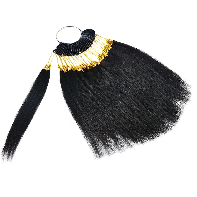 10 Sets,30pcs/set 100% Human Virgin Hair Color Ring For Human Hair Extensions And Salon Hair Dyeing Sample,Can Be Dye Any Color