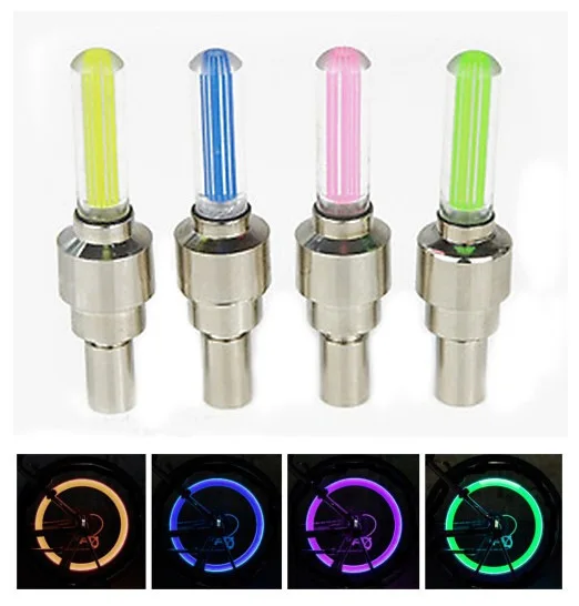 bike lights with no battery mountain road bicycle light LEDS Tyre Tire Valve Caps Wheel spokes LED Light QUMN | Спорт и развлечения