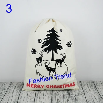 

100pcs/lot hot sale high quality popular large luxury drawstring christmas gift bag newest design cheap santa sack