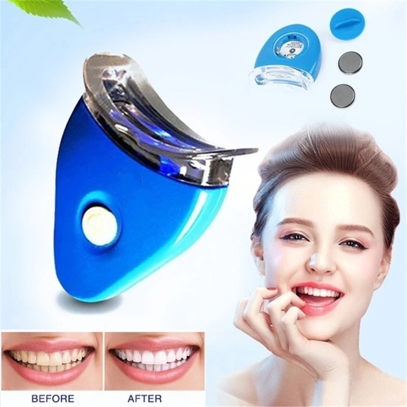 

Teeth Cold Whitening Instrument LED Light Bleaching Tooth Gel White Accelerator For Oral Interdental Healthy Care With Battery