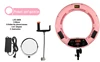 Yidoblo FD-480II Pink Bi-color Studio Ring Light with bag LED Video Light Lamp Photographic Macro Lighting 5500K 480LED Lights 3