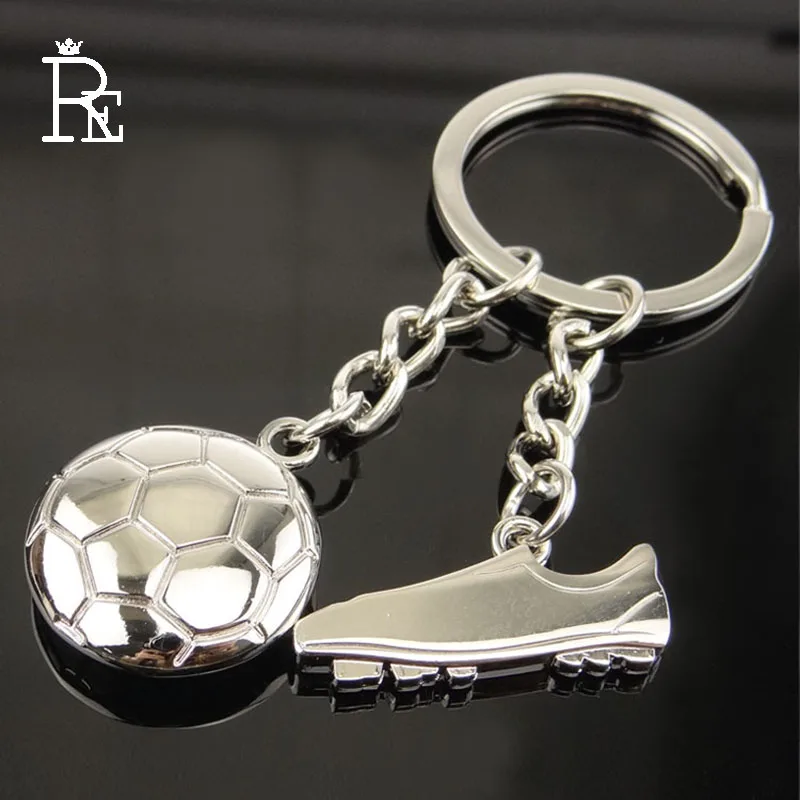 

RE 100pcs/Lot Scooer Shoes Ball Keychain Key Chain Fashion Gifts Keychains Keyring Wholesale