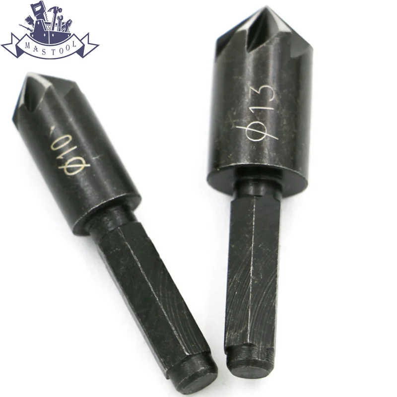 1/4 Hex Shank 7 Blade Drill BIt High Carbon Steel Woodworking 10MM 13MM