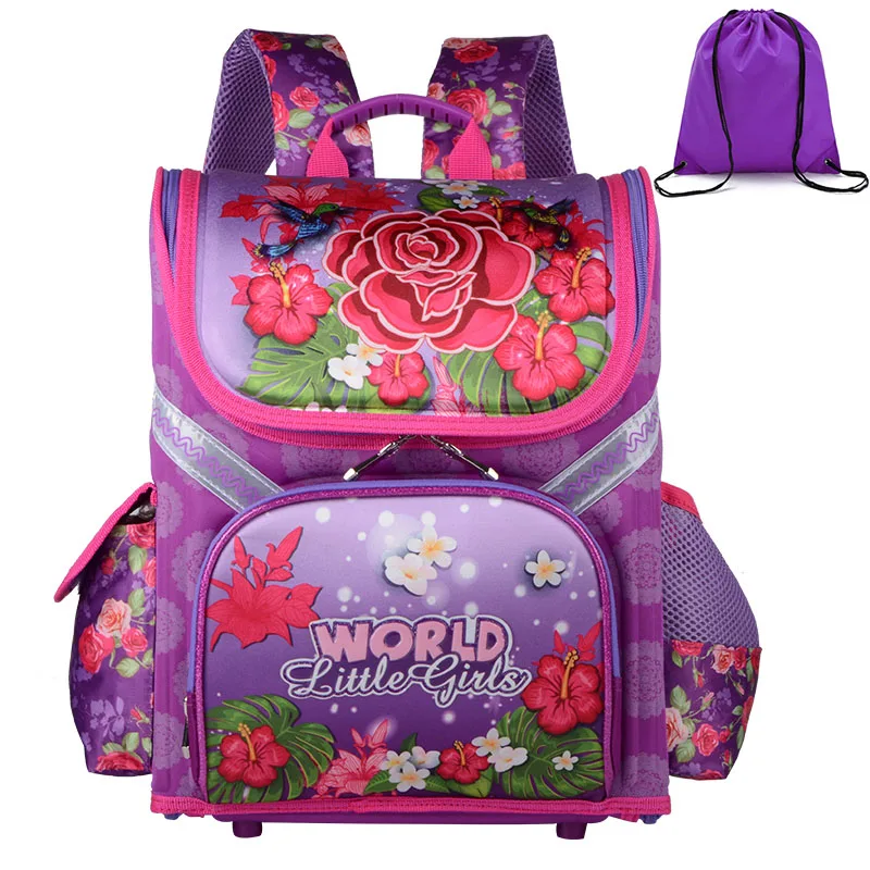 Высокое качество, 20 моделей детских школьных рюкзаков с бабочками для мальчиков, школьный рюкзак для девочек, ортопедический Водонепроницаемый школьный рюкзак - Цвет: BB6 flowers