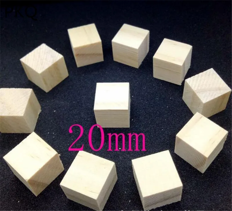 

1cm/2cm/2.5cm Natural Mini Cube Wooden DIY Craft Wood Piece for Art Crafts Projects