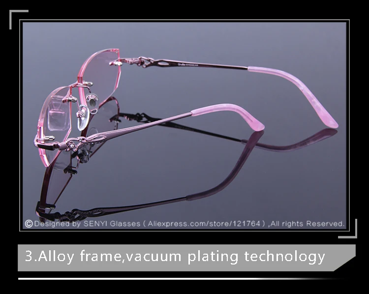 Элегантные женские Стразы, очки для чтения без оправы, розовые очки для глаз, очки для дальнозоркости, безрамные для пожилых людей, для чтения, оптические очки для дальнозоркости