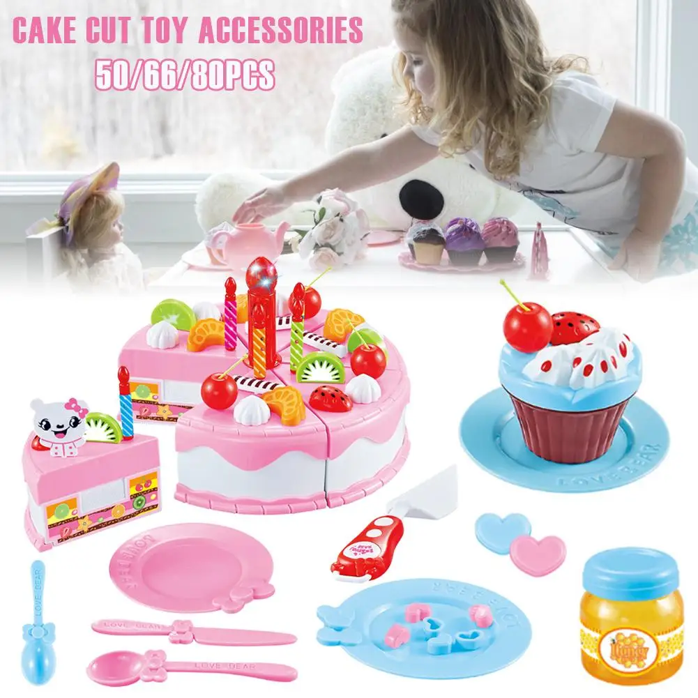 Торт Cut игрушка DIY сборка практикующих ролевая игра кухня игрушка с днем рождения для тортов резка набор игрушек для детей