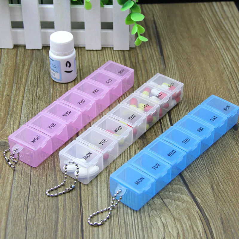

1pc 3 Colors 7 Days Weekly Tablet Pill Boxs Medicine Box Holder Storage Organizer Container Case Pill Box