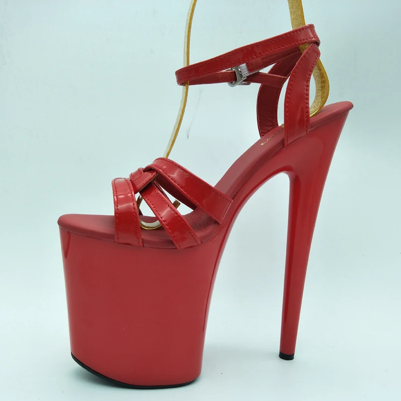 Sandalias Las Boda Nueva Alto Bombas 8 Cm Plataforma 20 Abiertas Pulgadas Zapatos Alta Calza Rojo El Niang De Tobillo Mujeres Del Talón Laijianjinxia Super PCwf1f
