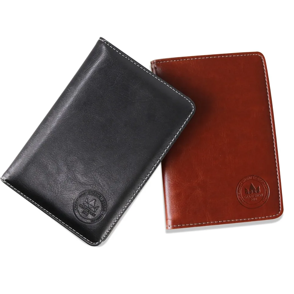 

Craftsman Golf Portable Scorecard Holder Score Tracker Golf Stat Notebook Golf Accessories Pu Leather Black / Brown