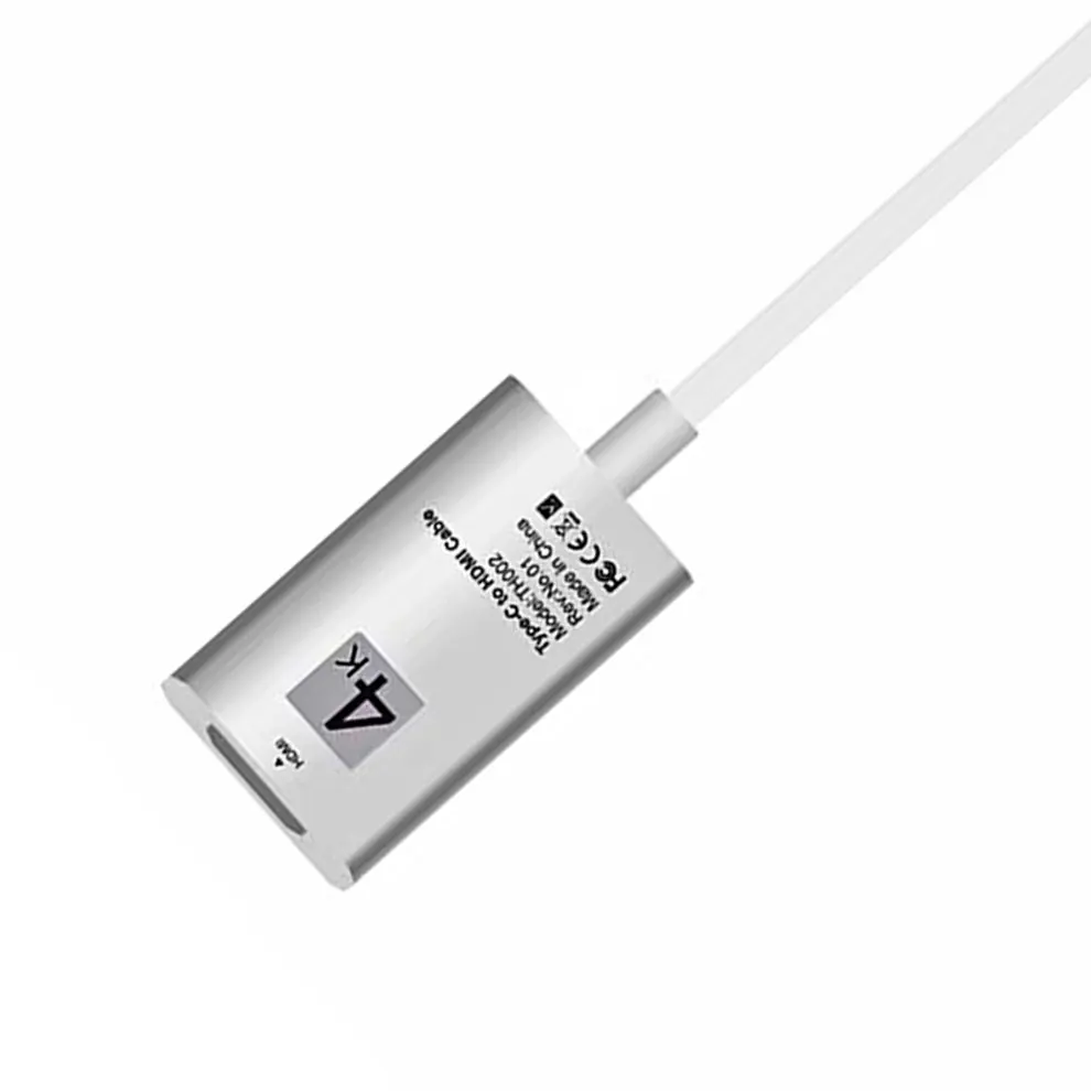 

Cables Notebook Mobile Phone Female Video Audio Plug and Play Silver 0.2M Type C Male to Support 4K For DVD TV PC Laptop