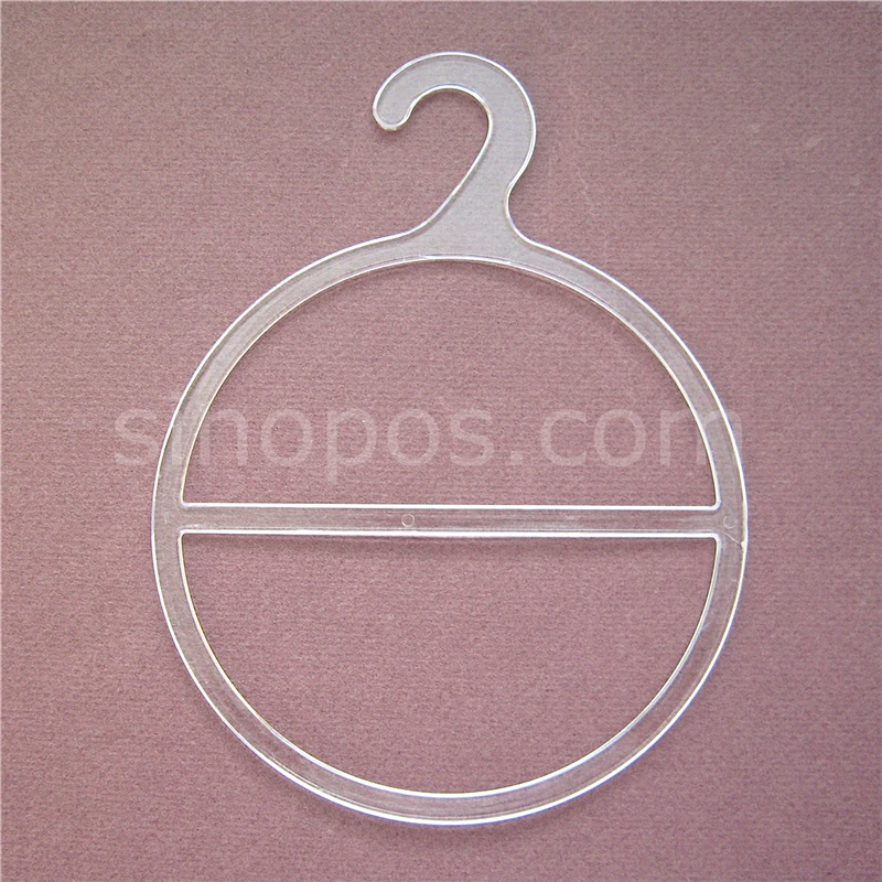 

Plastic Scarf Hanger Round 5", silk scraves single ring with hook, cape wraps shawls towels tie display loop circle rack holder