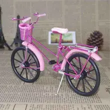 Antique Bicycle Bike Model Figurine Miniature Metal Craft Home Decoration VIntage Children Birthday toy Gifts A35