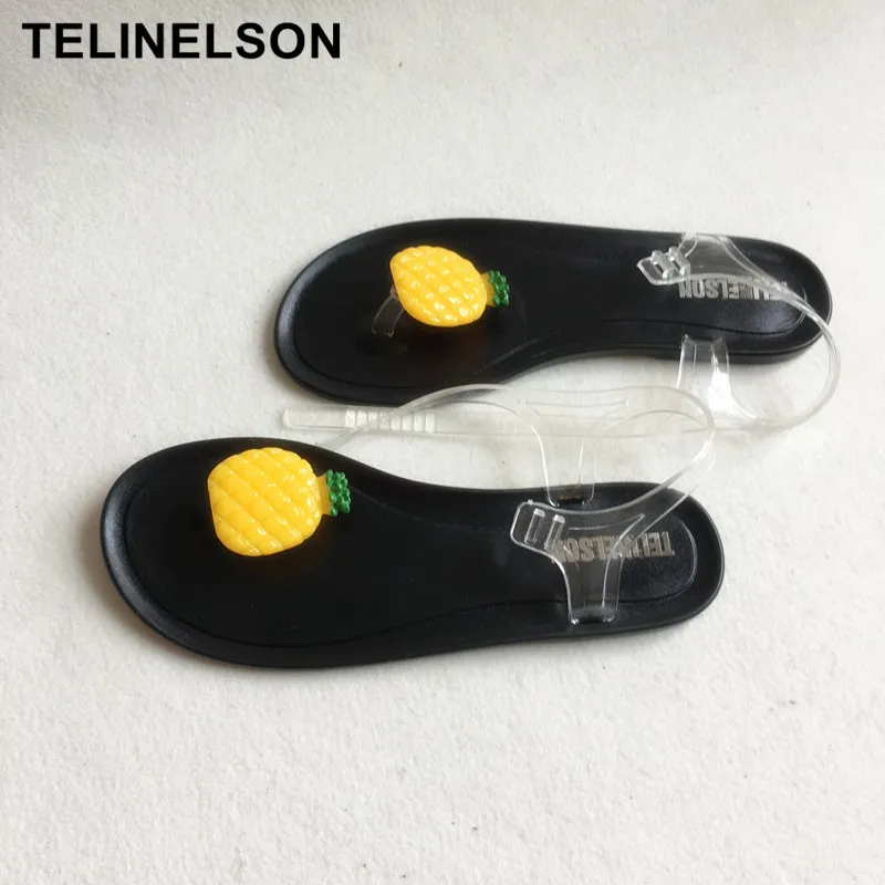 

Women Cute Transparent Crystal Jelly Sandals Cool Pink Lady Beach Flip Flops Female Several pairs Casual Slippers
