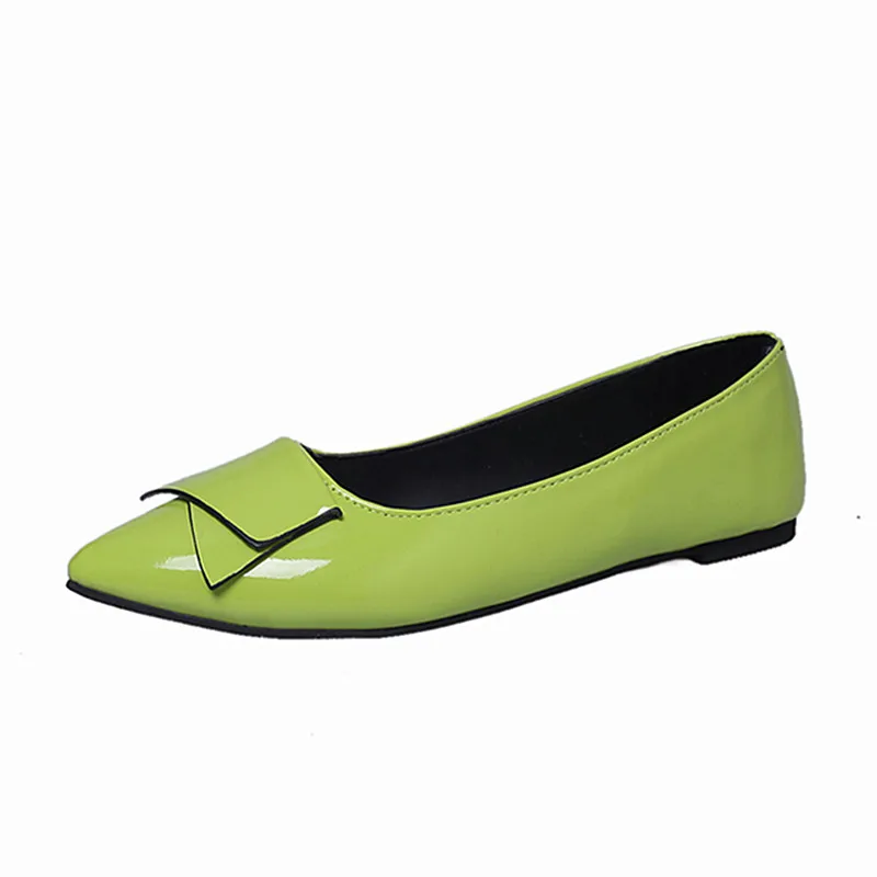 

Women Spring 2017 All-match Pointed Toe Flat Casual Flat Heel Work Shoes Loafers Women Summer Boat Shoes