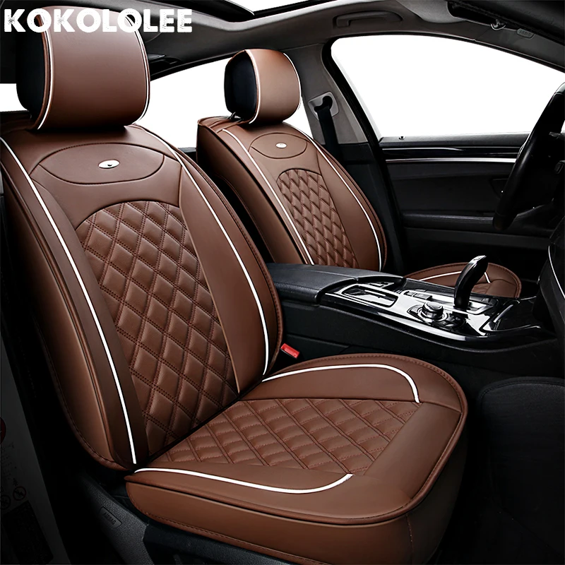 

[KOKOLOLEE] PU Leather Car Seat Cover for Mitsubishi pajero outlander asx colt evolution galant grandis l200 lancer 10 9 x evo