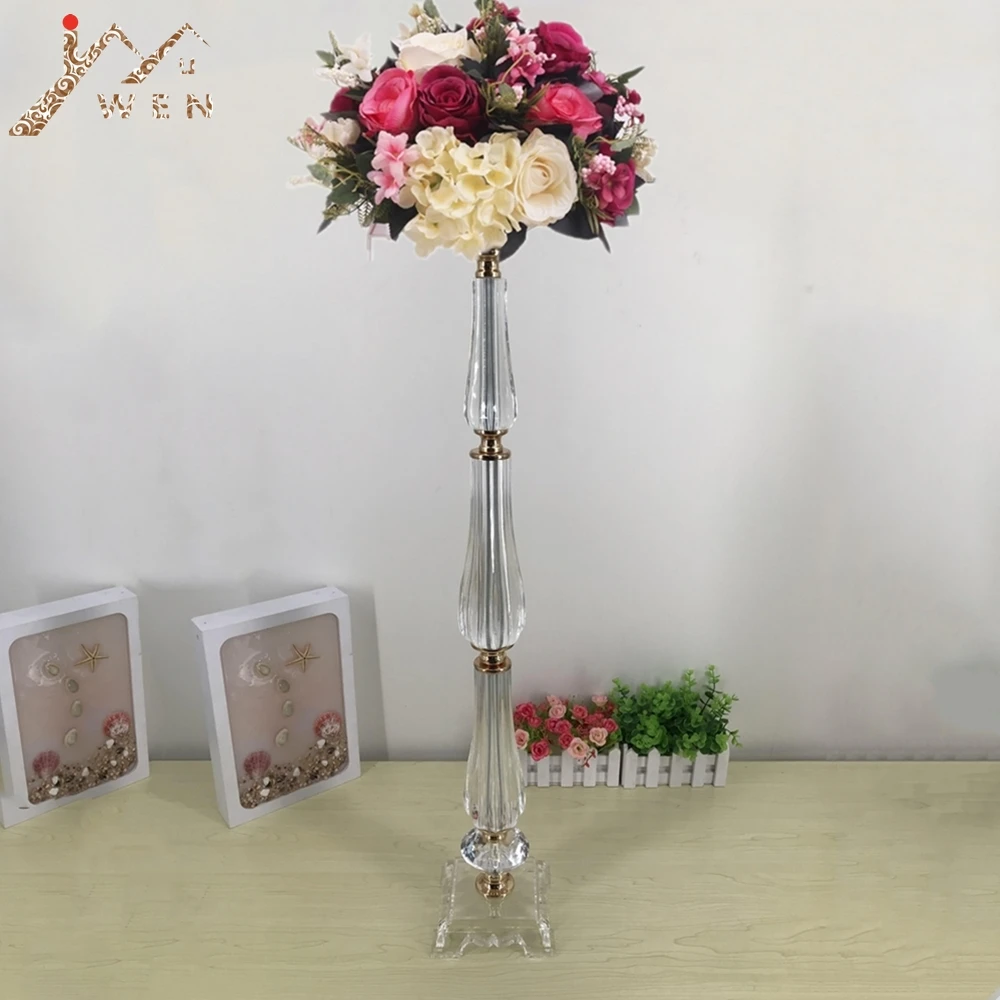 

Metal Vases 78 CM/ 30.7" Tall Acrylic Table Vase Wedding Centerpiece Event Road Lead Flower Rack For Home Decoration