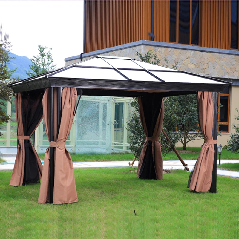 3*3 6 метра патио гостиная из поликарбоната выдерживает Снежный навес Hardtop Gazebo с