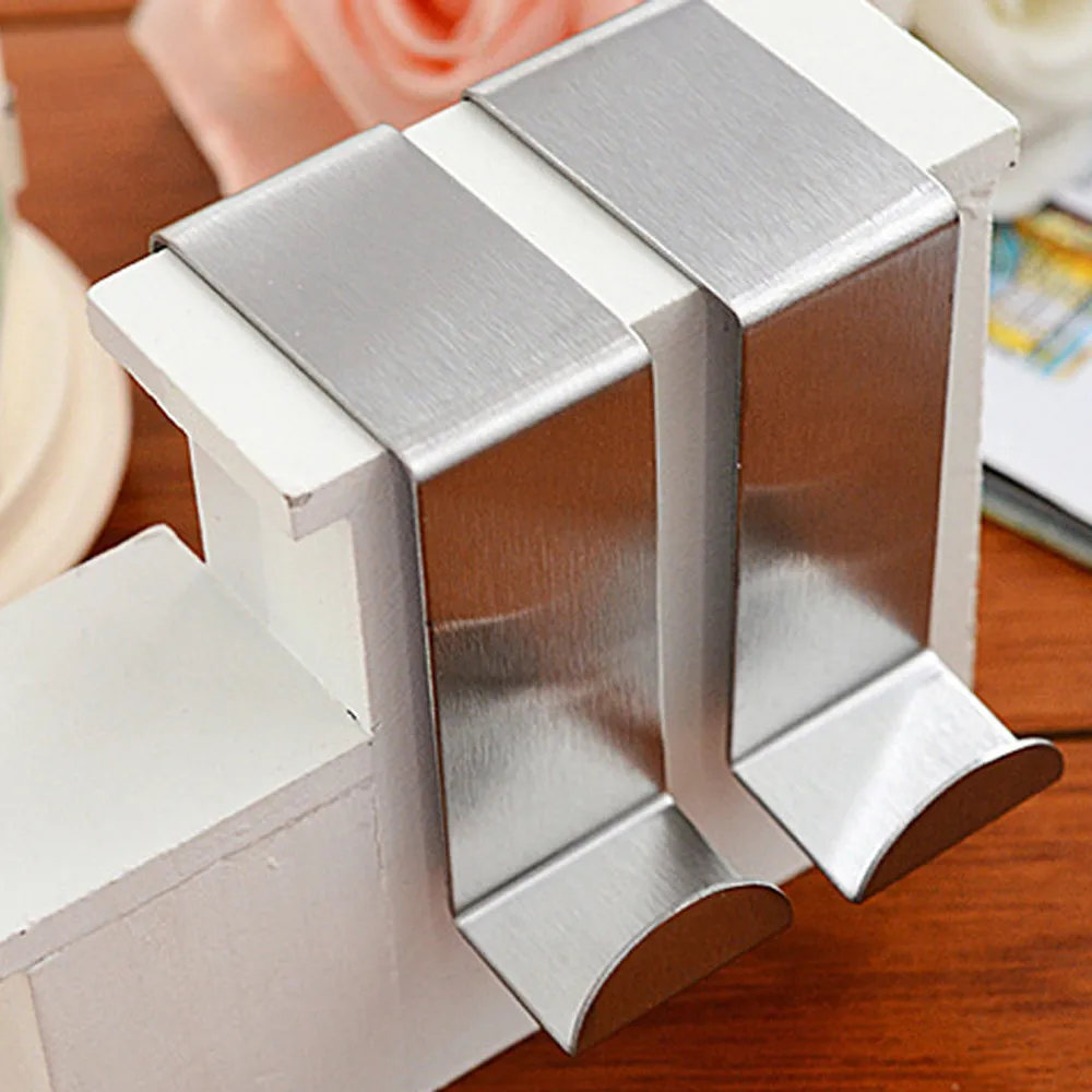 

2PC sink sponge holder Door Hook Stainless Kitchen Cabinet Clothes Hanger storage box home using gadgets crochet hogar cocina