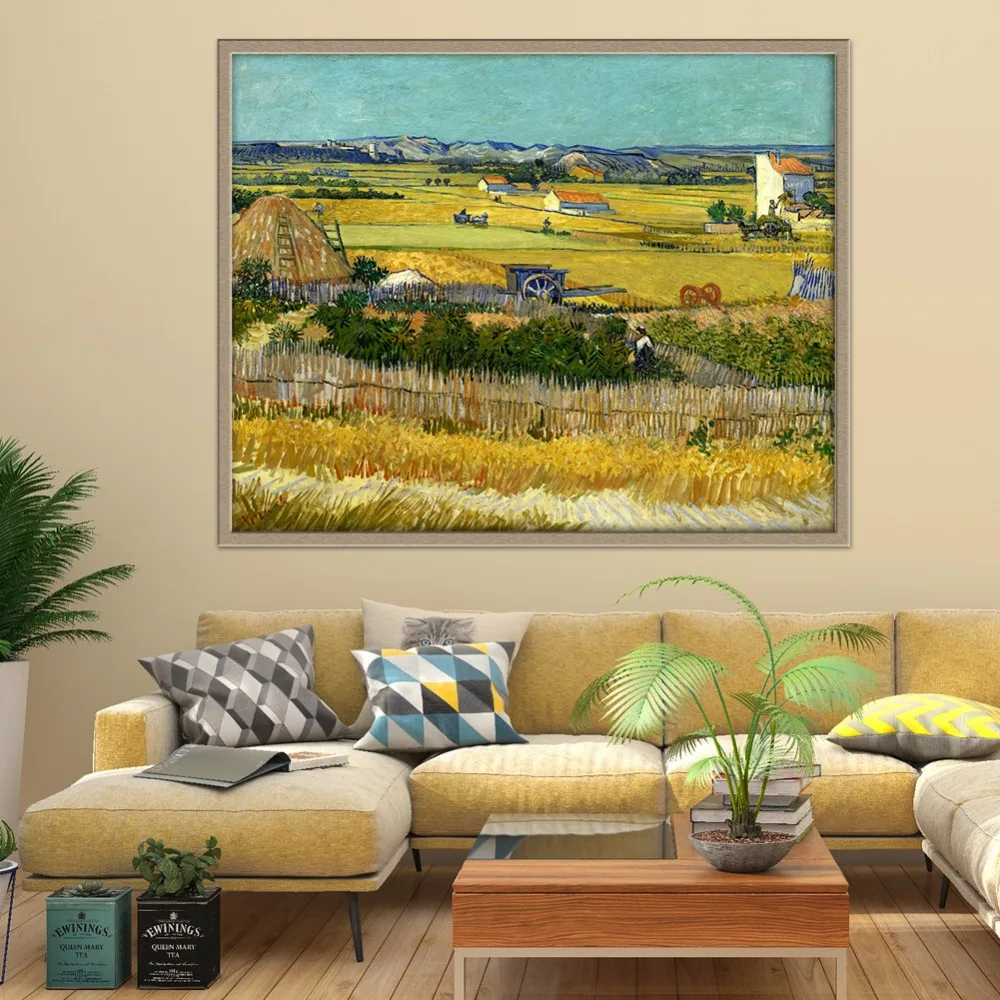 

Vincent Van Gogh Famous Oil Painting Harvest Canvas Painting Wall Art Posters And Print Pictures For Living Room Decor No Frame