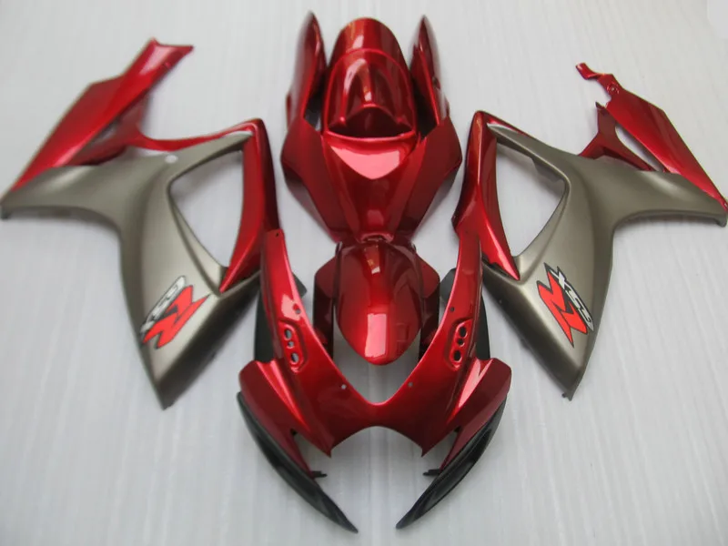 

Nn-Motorcycle Injection Mold Fairing Kit For Suzuki GSXR600 GSXR750 K6 K7 06 07 GSX-R GSXR 600 750 2006 2007 Pearl RED Bodywo