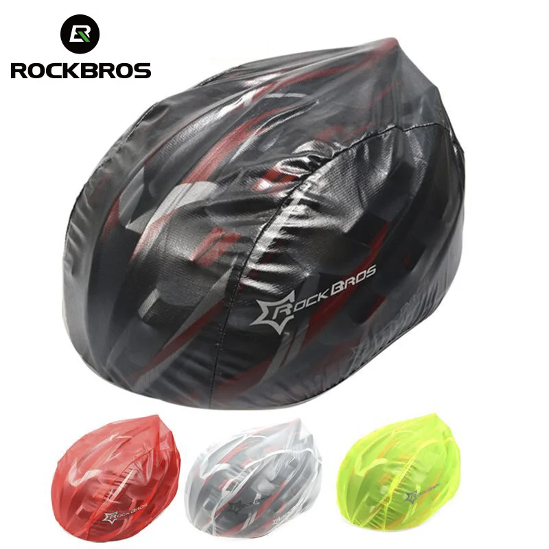 Rockbros Windproof Waterproof Dust proof Rain Cover MTB Road Bike Helmet Cover Bicycle Cycling