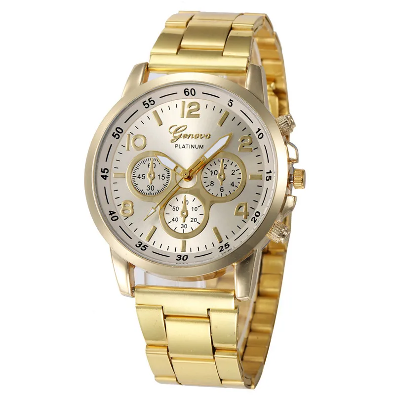 Женские часы модные Geneva брендовые римские цифры Женские наручные часы золотые Серебристые сетчатые Роскошные модные Базовые Женские часы@ 50