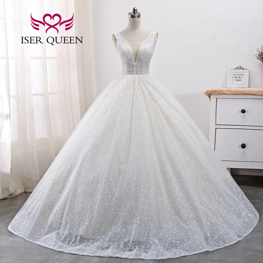 Luxury Crystal Beading Wedding Dress New Design Ball Gown Bridal Dress