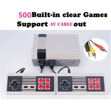 KaRue AV Clássico Retro Game Player TV Família Infância Embutido 500 Dupla alça de controle Consolas de jogos de Vídeo Pal Ntsc