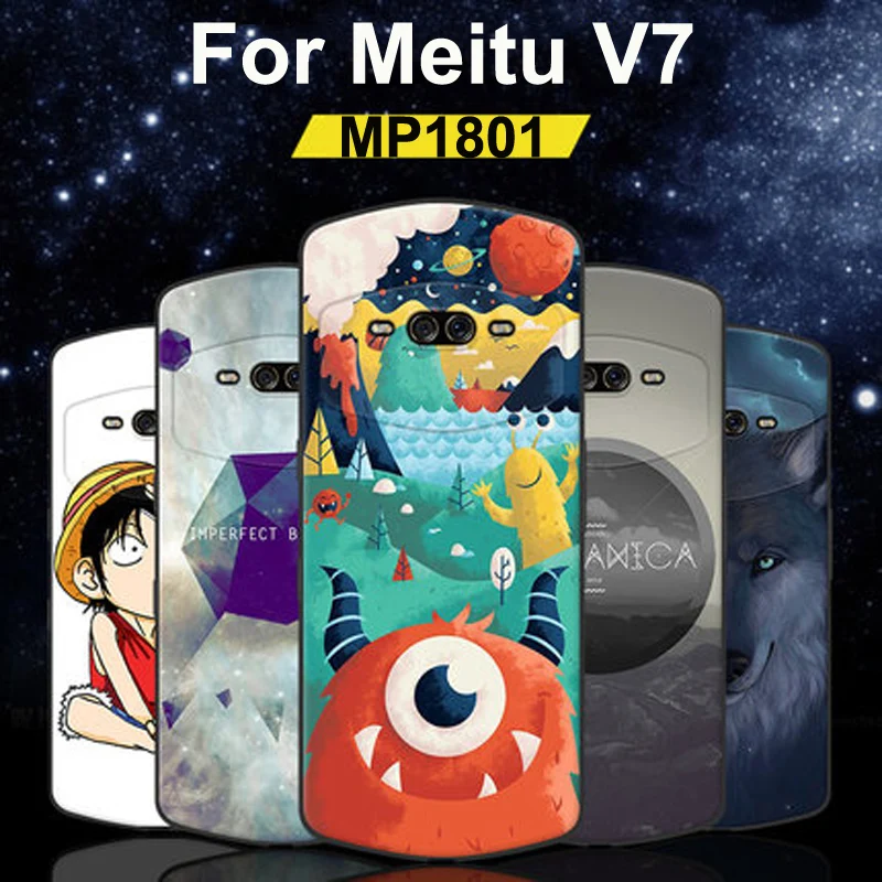 

For Meitu V7 Case clear cartoon soft Silicone TPU phone Cases For Meitu V7 MP1801 Cover meituV7 Protective Shell V 7 back cover