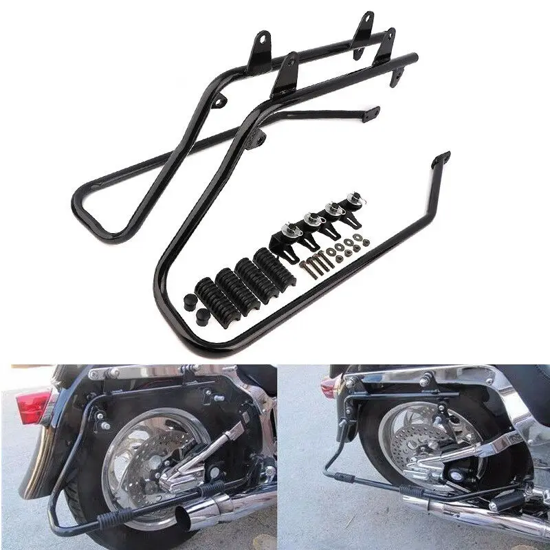 

Saddlebag Saddle bag Conversion Brackets Mounts Black For Softail Models 1983-2013 1985 1990 1998 1999 2000 2005 2010 2011 2012