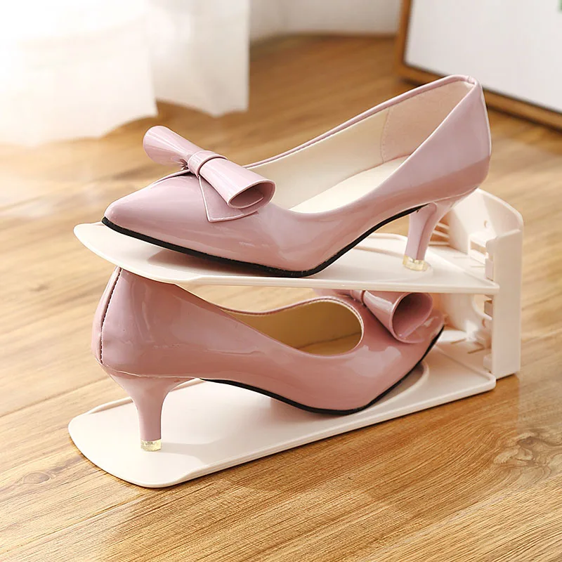 Shoe Organizer Shoes Rack Plastic Shoemaker Adjustable Shoe Storage Organizers for Women High