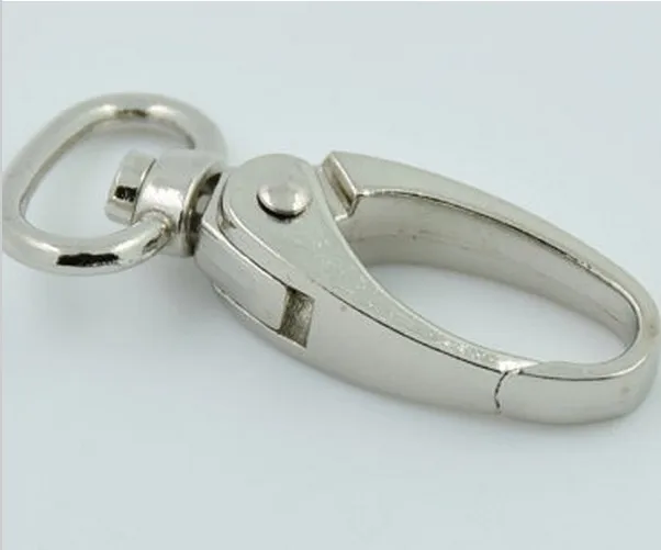 100 pcs.Zinc Silver Tone Swivel Trigger Clips Snap Hook Lobster Clasps Decorations Findings 12x37 mm owner 52567 14 hooked snap swivel 9 шт