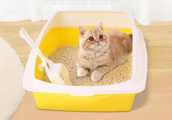 

Half closed cat litter box cat toilet 48*38*18 cm