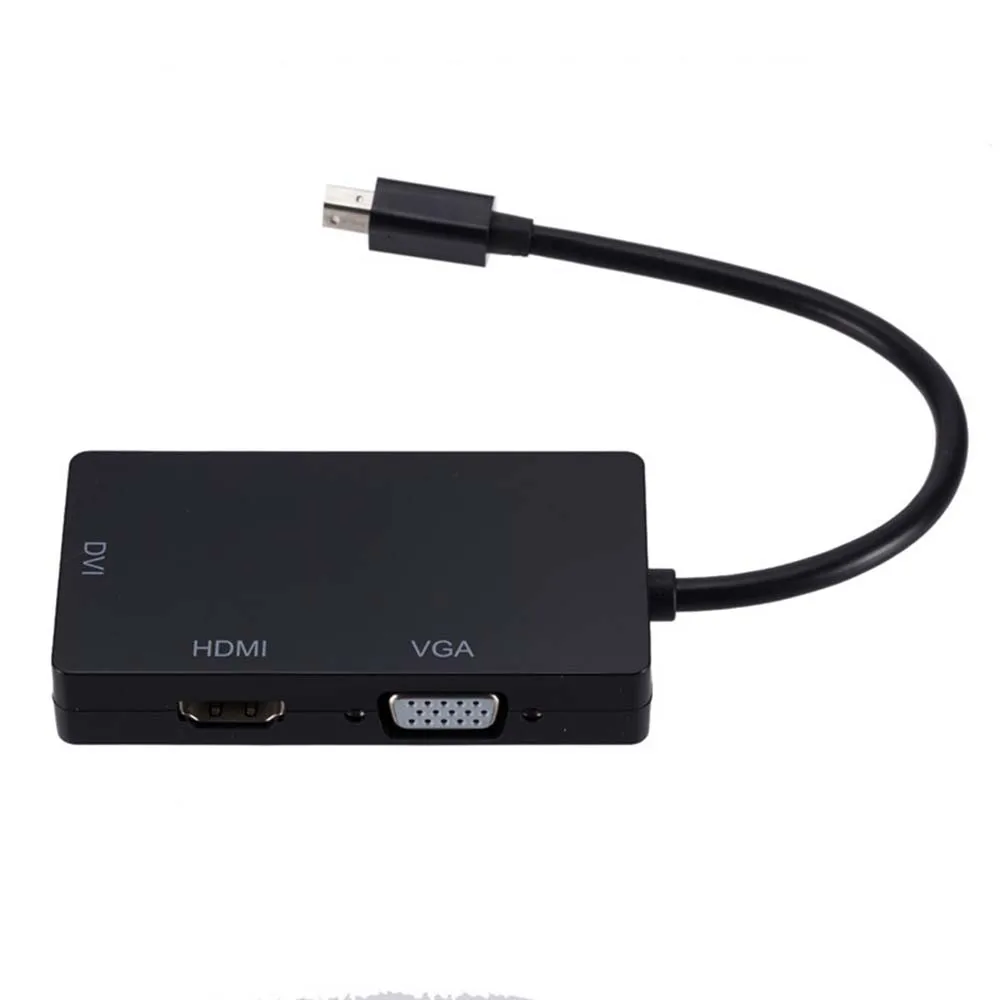 Порт дисплея YuBeter Mini DP Thunderbolt 3 в 1 к HDMI DVI VGA адаптер для кабеля поддержка порта HD 1080P