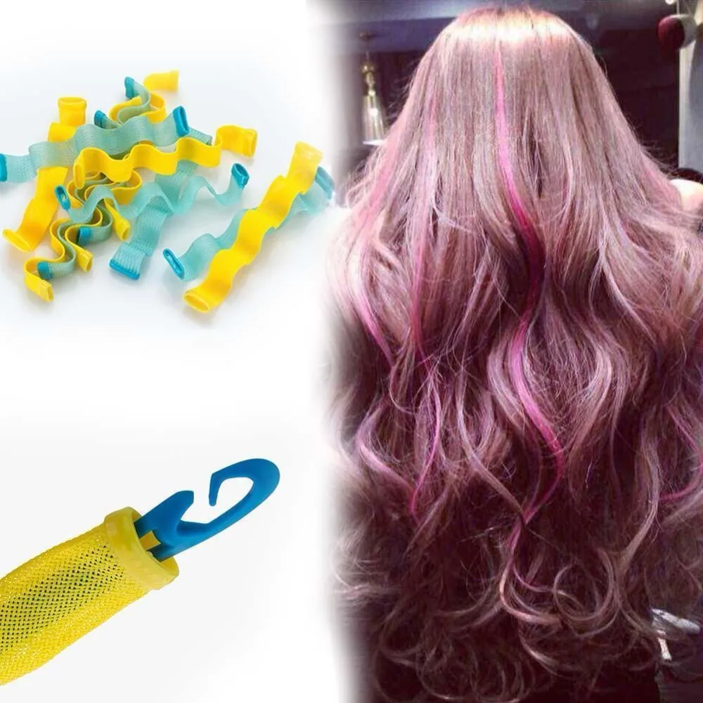

12Pcs Water Wave Magic Curlers Formers Leverage Spiral Hairdressing Tool