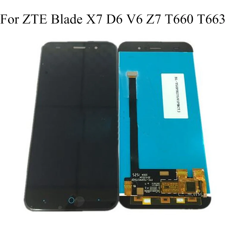 ЖК экран для ZTE Blade X7 D6 V6 Z7 T660 T663 100% оригинальный дисплей + сенсорный в сборе замена