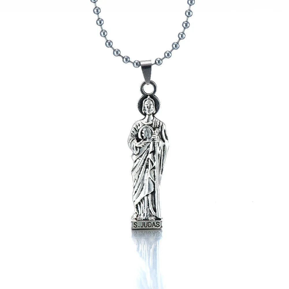 

"S.JUDAS" disciple word Pendant Jesus Necklace Zinc Alloy Crucifix Necklaces for Christmas gift free shipping