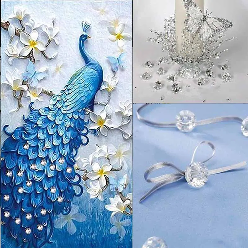 Relaxdays Cristalli Decorativi, Set Da 3.000 Pz, Diamanti Per Tavoli Da - Foto 3