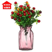 Креативная современная стеклянная ваза, прозрачная красочная цветочная гидропонная/сушеная Цветочная ваза, украшение для дома, Свадебный декор