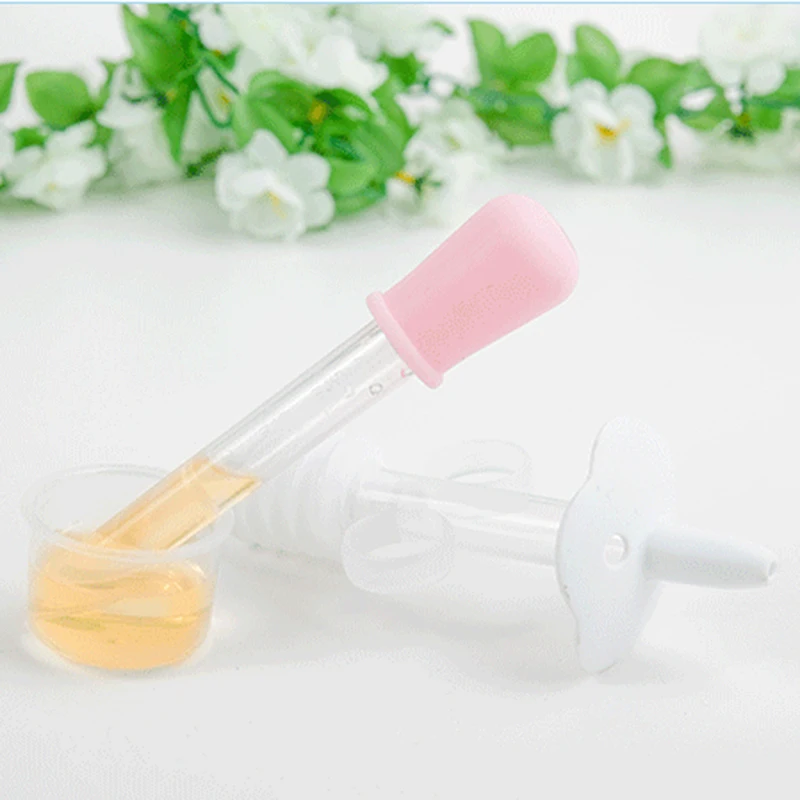 

1 Set Baby Infant Feeding Utensils Squeeze Syringe Drainer Glass Dispenser Nursing Baby Using