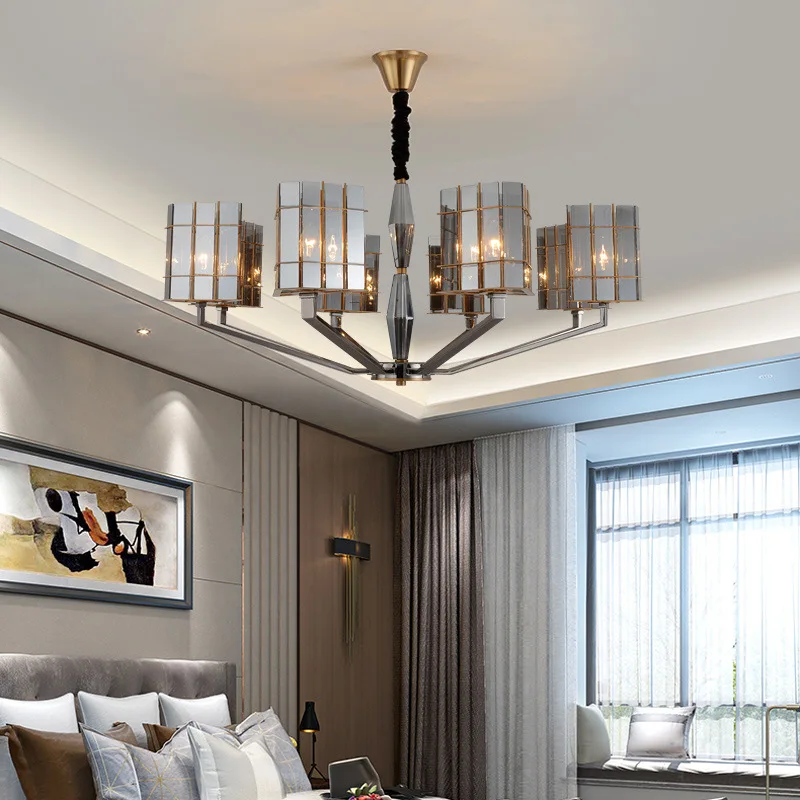 

Chandelier l Art Deco Dining lamp ModernLiving Room lustres Decoration resin Pendants Chandeliers Home Lighting